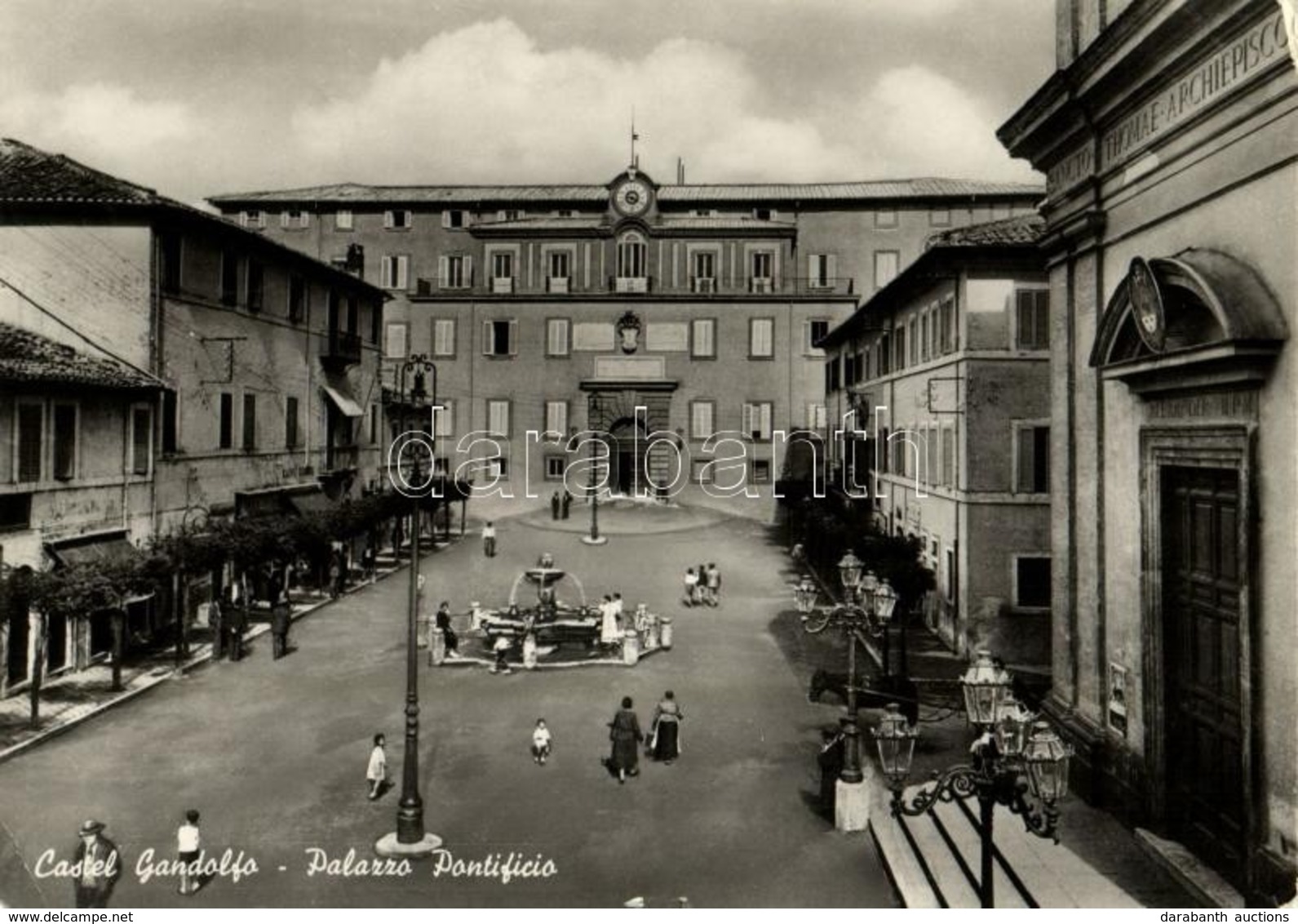 T2/T3 1952 Castel Gandolfo, Palazzo Pontificio / Papal Palace (14,7 Cm X 10,3 Cm) (EK) - Sonstige & Ohne Zuordnung