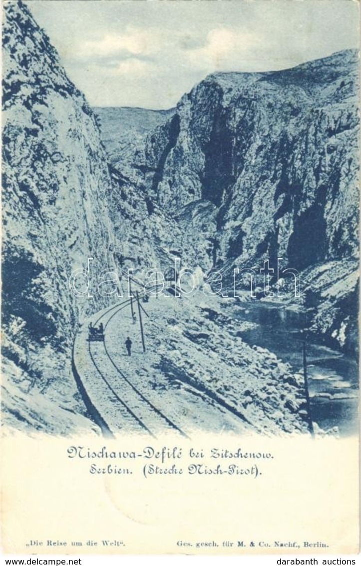 T2/T3 1899 Sicevo, Zitschenow; Nischawa-Defilé (Strecke Nisch-Pirot) / Nisava River Gorge (EK) - Autres & Non Classés