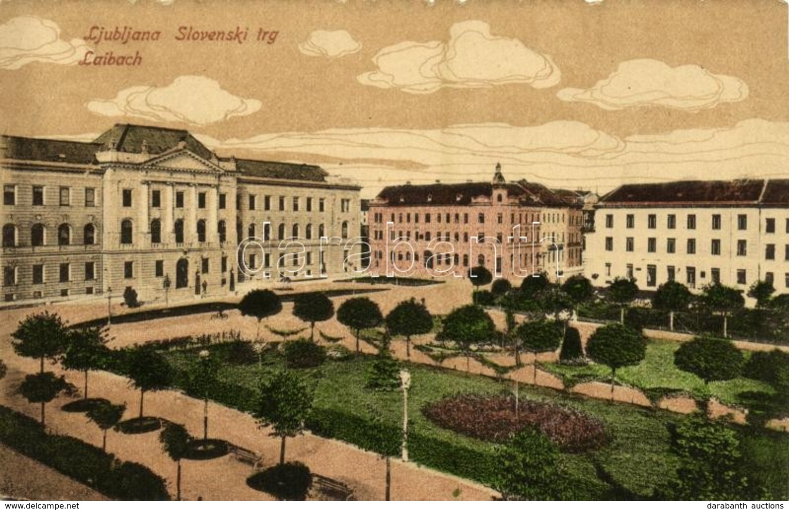 * T2 1917 Ljubljana, Laibach; Slovenski Trg / Square, Palace, Park - Autres & Non Classés