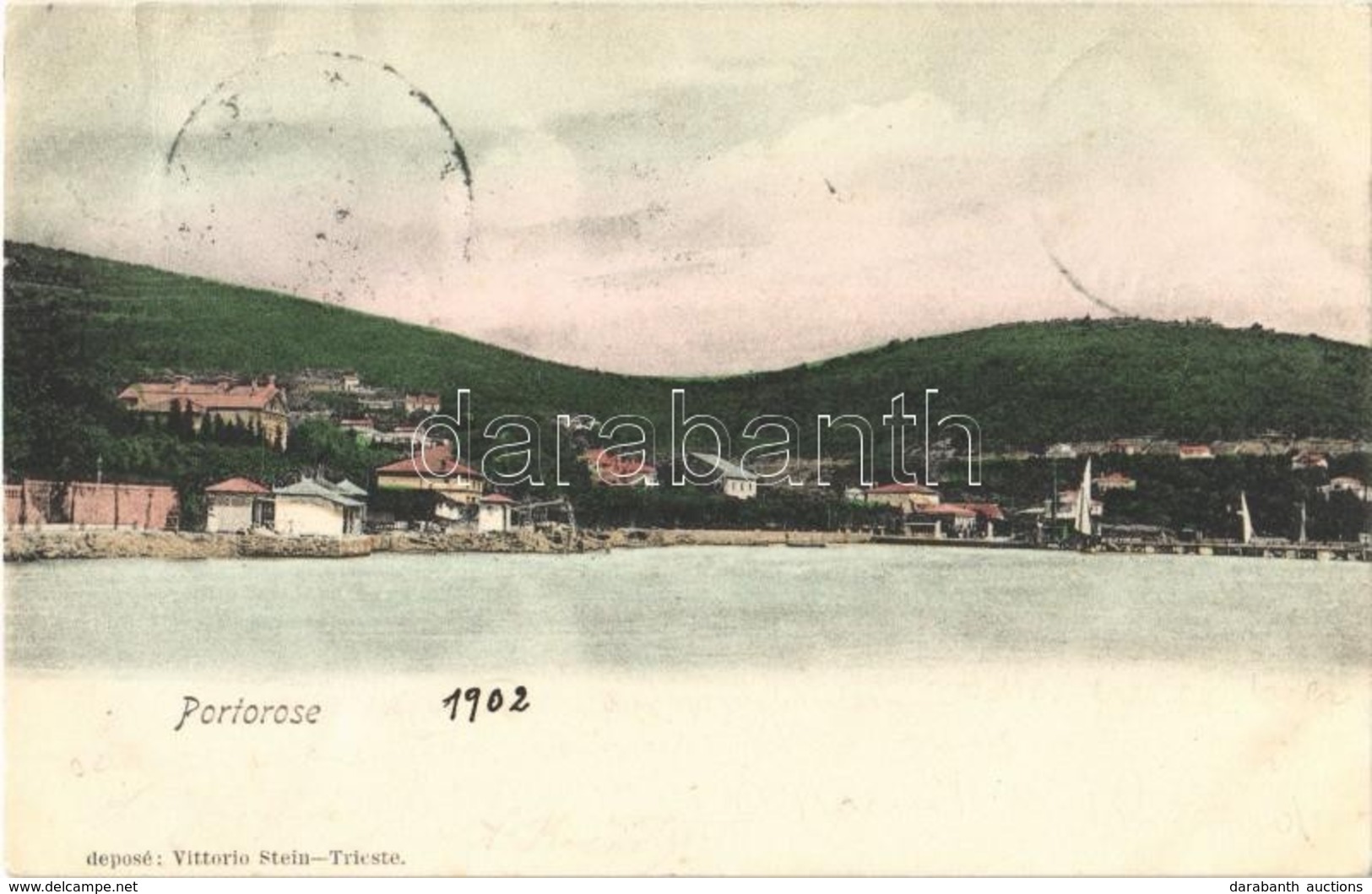 T2/T3 1902 Portoroz, Portorose (Piran, Pirano); Seashore, Beach. Vittorio Stein (EK) - Sonstige & Ohne Zuordnung