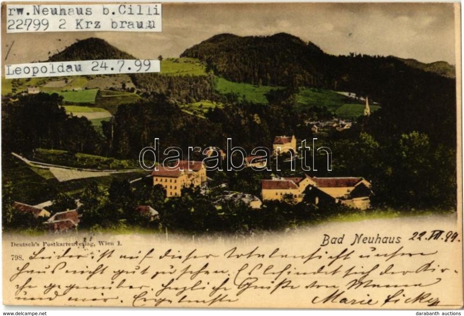 T2/T3 1899 Terme Dobrna, Bad Neuhaus Bei Cilli; (EK) - Sonstige & Ohne Zuordnung