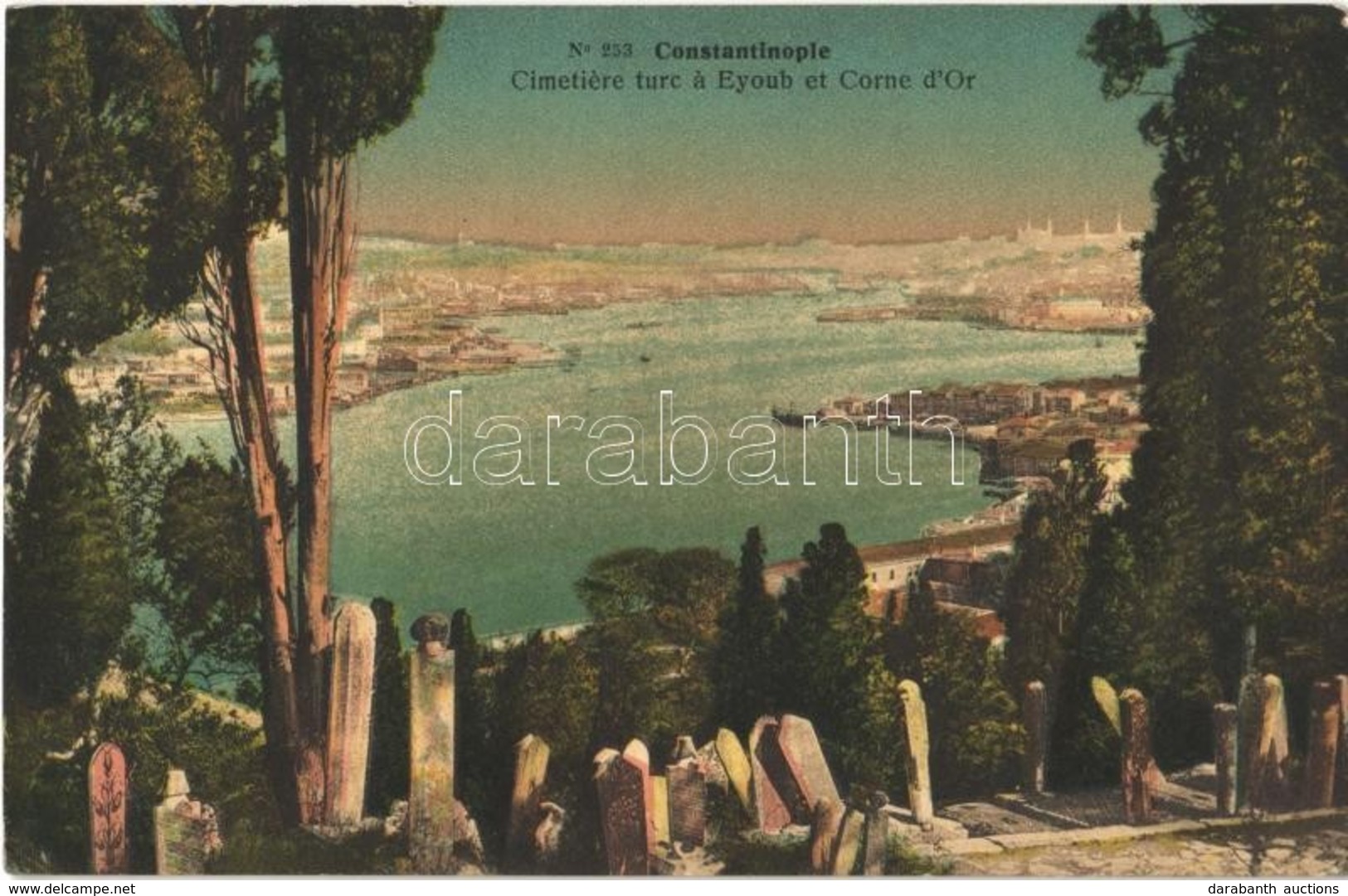 ** T2/T3 Constantinople, Istanbul, Stamboul; Cimetiere Turc A Eyoub Et Corne D'Or / Eyüp Turkish Cemetery, Golden Horn ( - Sonstige & Ohne Zuordnung