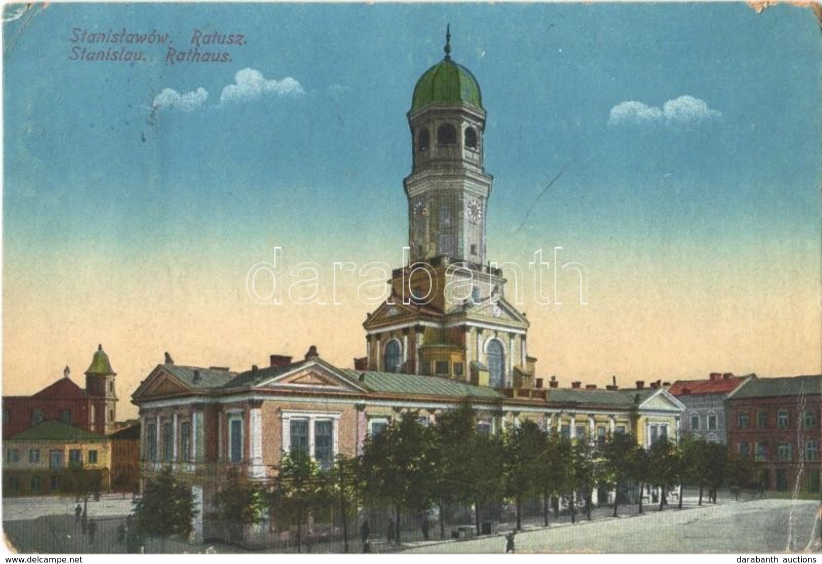 T3 1917 Ivano-Frankivsk, Stanislawów, Stanislau; Rathaus / Town Hall (EK) - Ohne Zuordnung