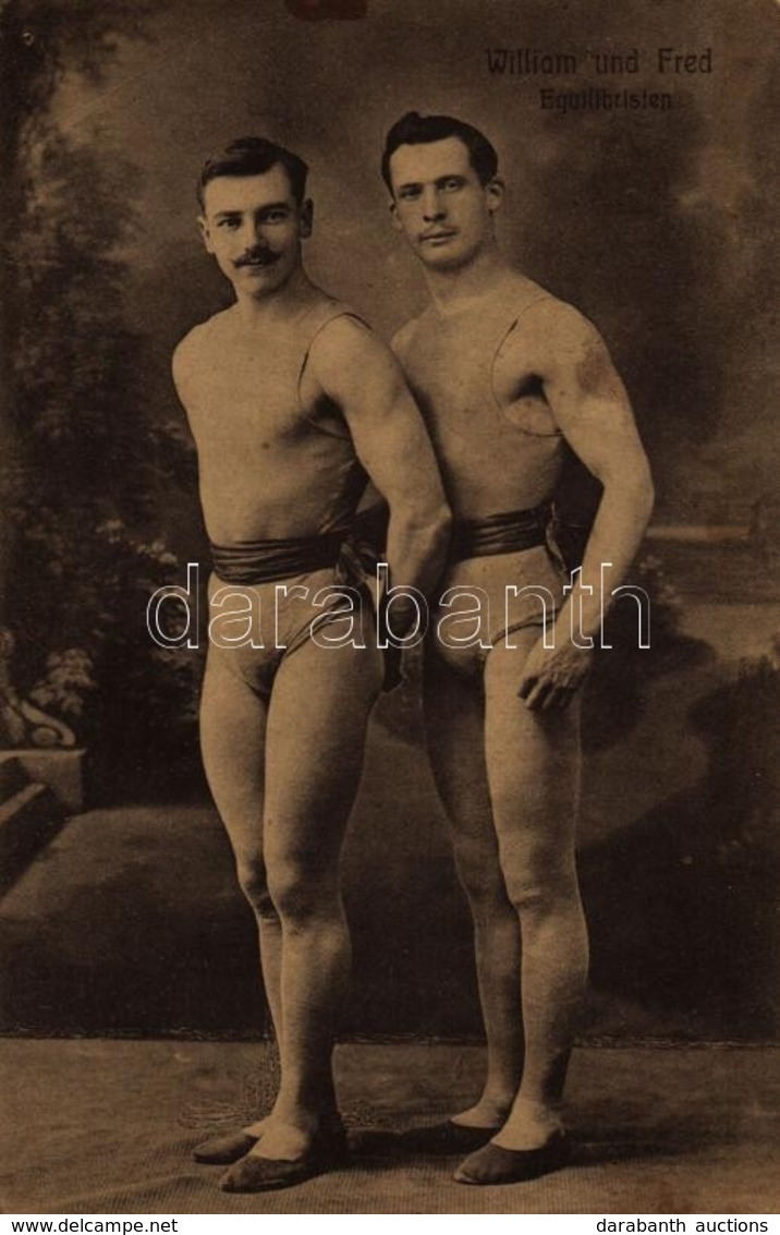 ** T4 William Und Fred, Equilibristen / Circus Tightrope Walkers (pinhole) - Zonder Classificatie