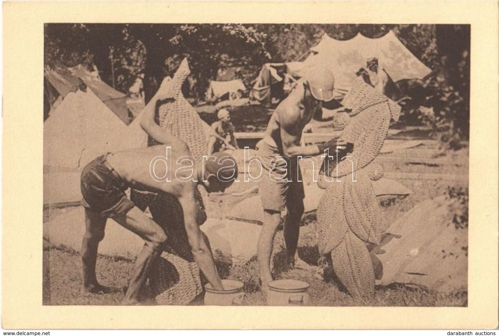 ** T1 1933 Gödöllő, Jamboree, Cserkésztábor, Kaktuszlevelek Gyártása / La Fabrication Des Feuilles De Cactus / Scout Cam - Non Classés