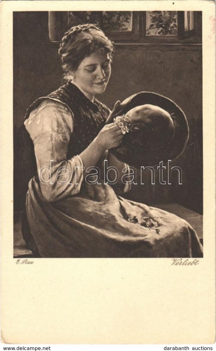 ** T1/T2 Verliebt / In Love, Woman In Traditional Costume, German Folklore, Verlag Hermann A. Wiechmann No. 182. S: E. R - Non Classés