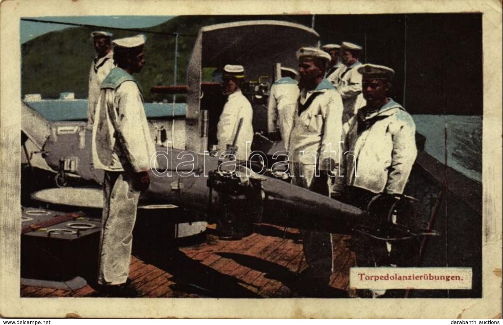 * T2/T3 K.u.K. Kriegsmarine Torpedolanzierübung / Austro-Hungarian Navy Torpedo Launching Practice, Mariners  (EK) - Ohne Zuordnung