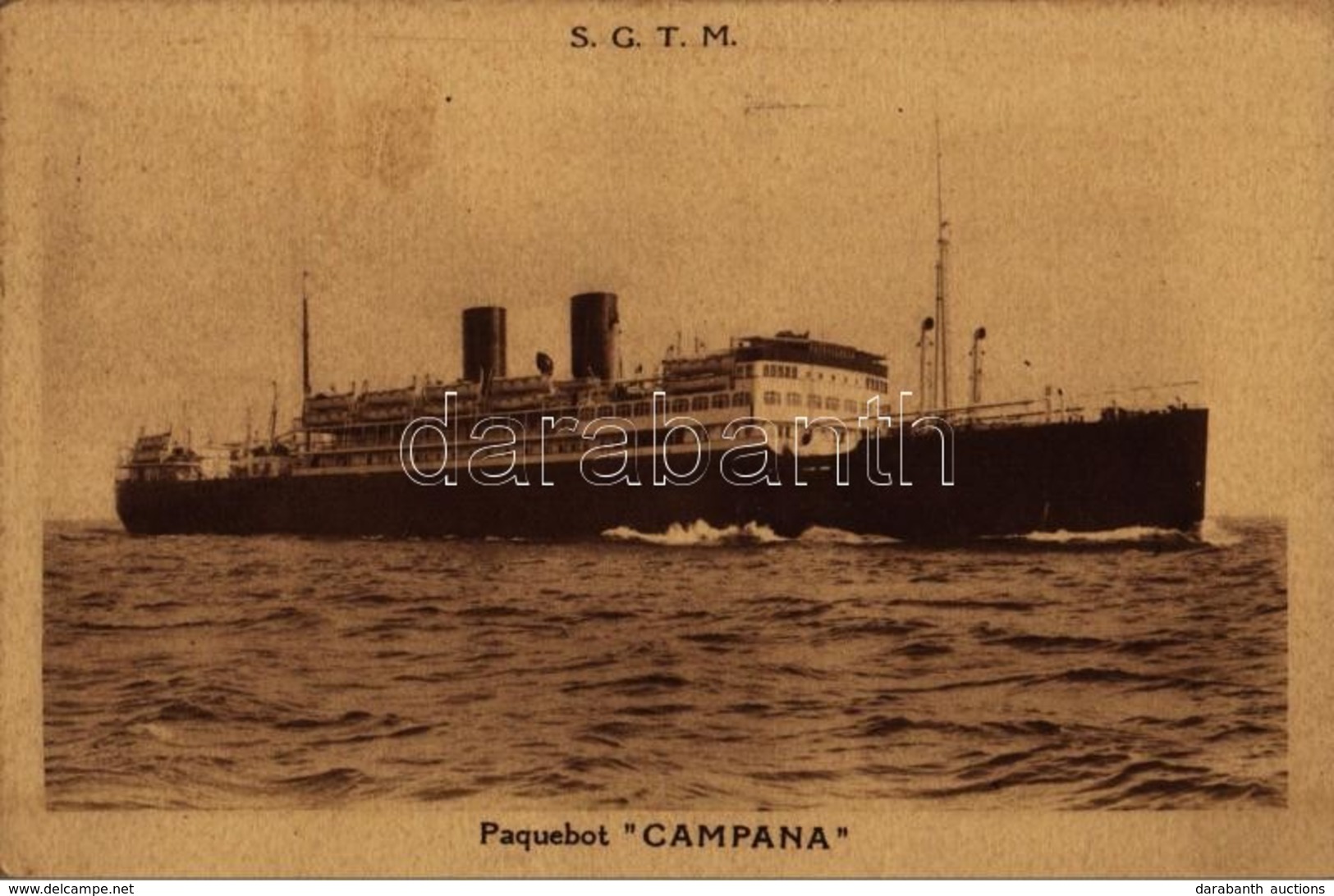 T2/T3 1939 SGTM (Société Générale De Transport Maritimes) Paquebot 'Campana' / French Ocean Liner 'Campana' (EK) - Unclassified