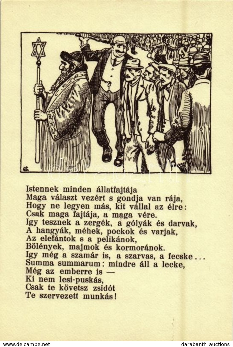 ** T1 Istennek Minden állatfajtája Maga Választ Vezért S Gondja Van Rája.... Rabbi, Antiszemita Szovjet-ellenes Propagan - Ohne Zuordnung