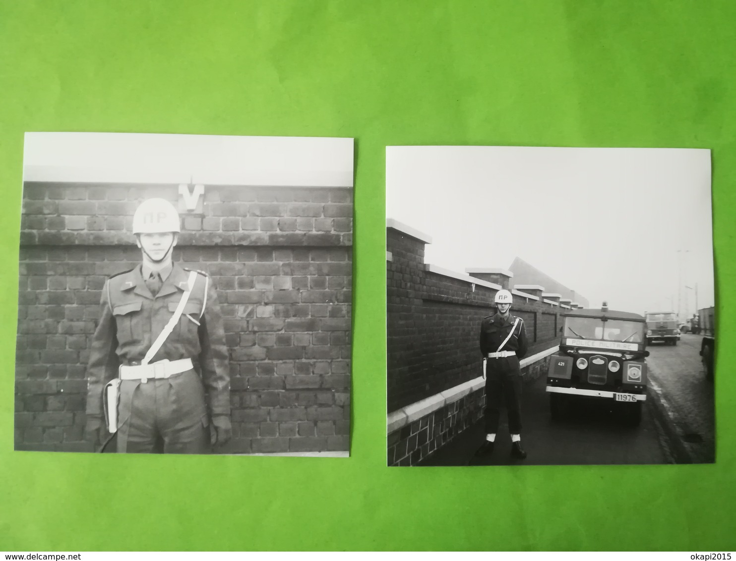 POLICE MILITAIRE BELGIQUE MP UNIFORME AUTOMOBILE LOT 5 PHOTOS ORIGINALES D UNE FAMILLE - Guerre, Militaire