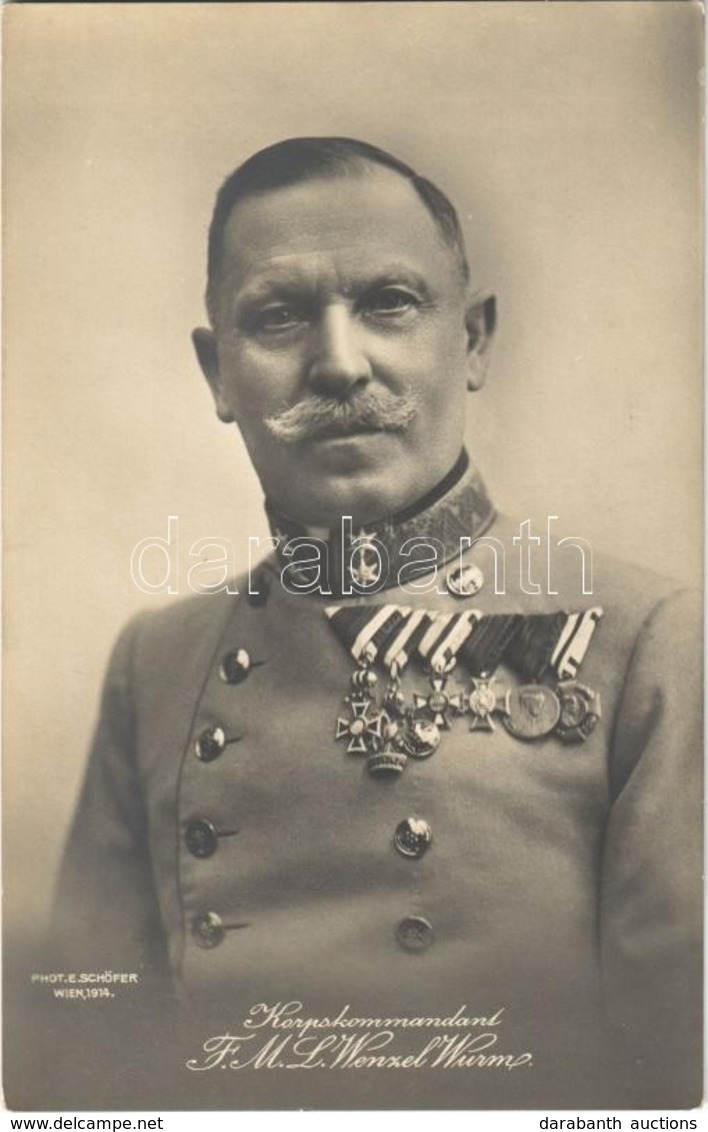 ** T1 Korpskommandant F. M. L. Wenzel Wurm / K.u.K. Military Officer - Ohne Zuordnung