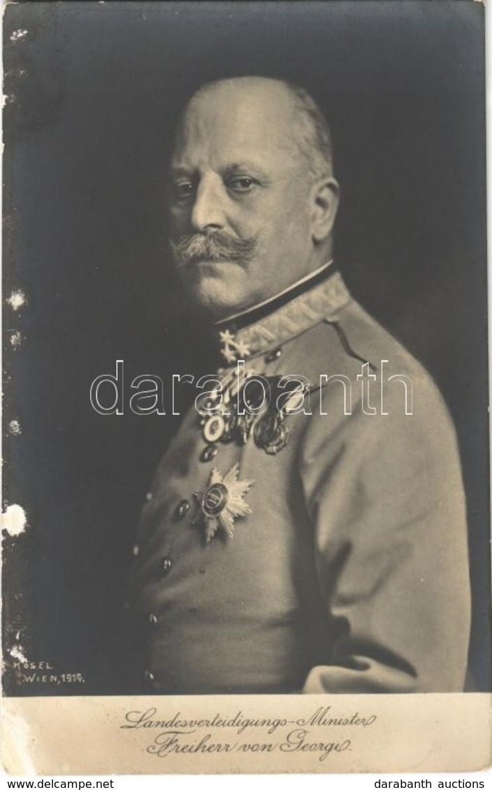 ** T2/T3 Landesverteidigungs-Minister Freiherr Von Georgi / Friedrich Von Georgi, K.u.K. Military General (worn Corner) - Non Classés