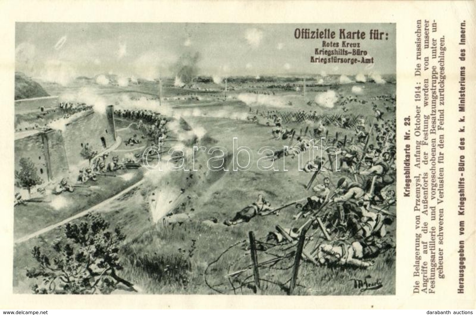 ** T2/T3 Kriegsbildkarte Nr. 23. Die Belagerung Von Przemysl, Anfang Oktober 1914: Die Russischen Angriffe An Die Außenf - Non Classés
