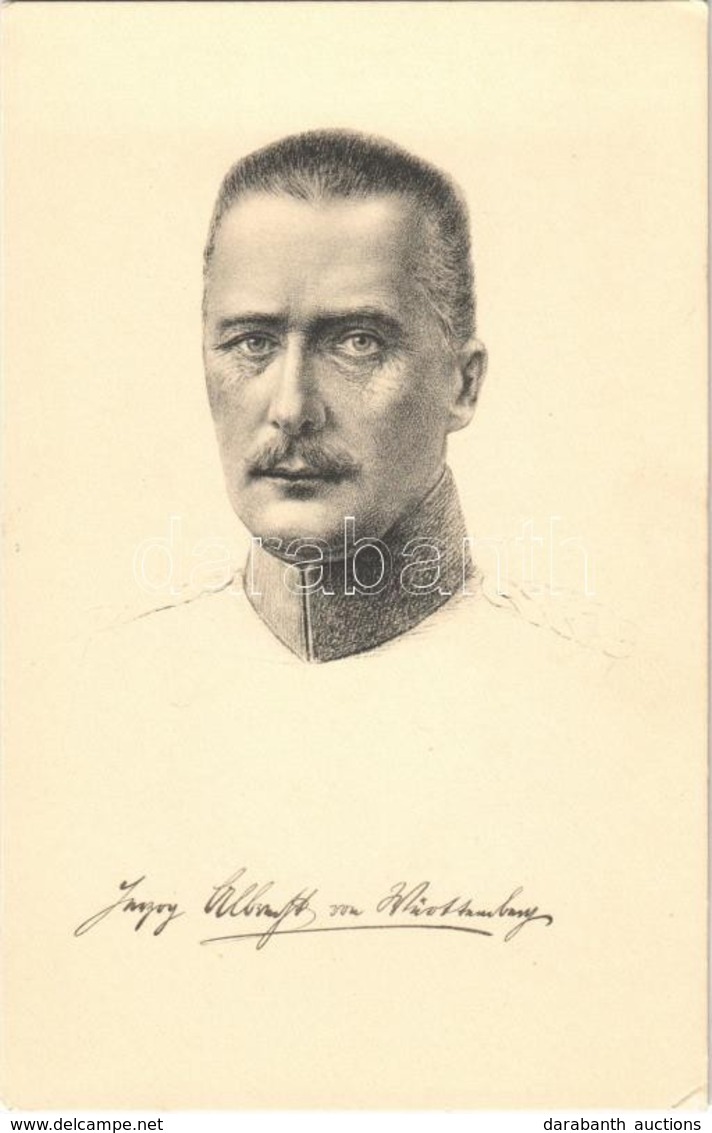 ** T1/T2 Herzog Albrecht Von Württemberg / Albrecht, Duke Of Württemberg, WWI German Military Commander, Stengel & Co. - Ohne Zuordnung