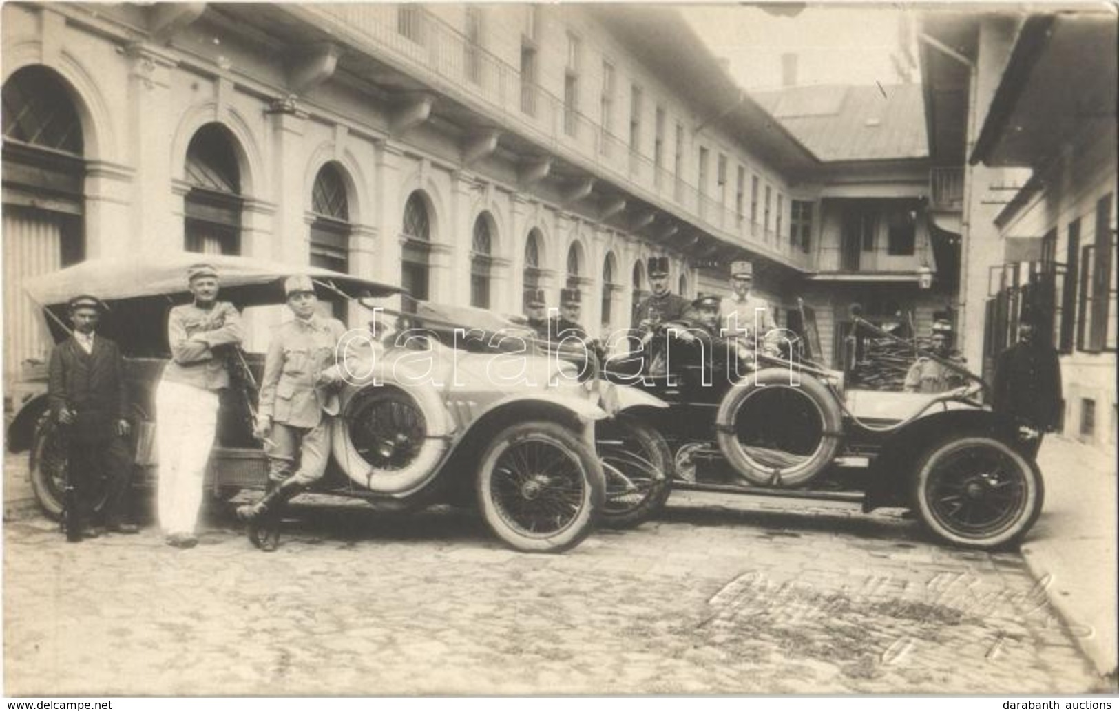 * T2 1914 Osztrák-magyar Főtisztek Gépkocsijaikkal / WWI Austro-Hungarian K.u.K. Military, Officers With Their Automobil - Non Classés