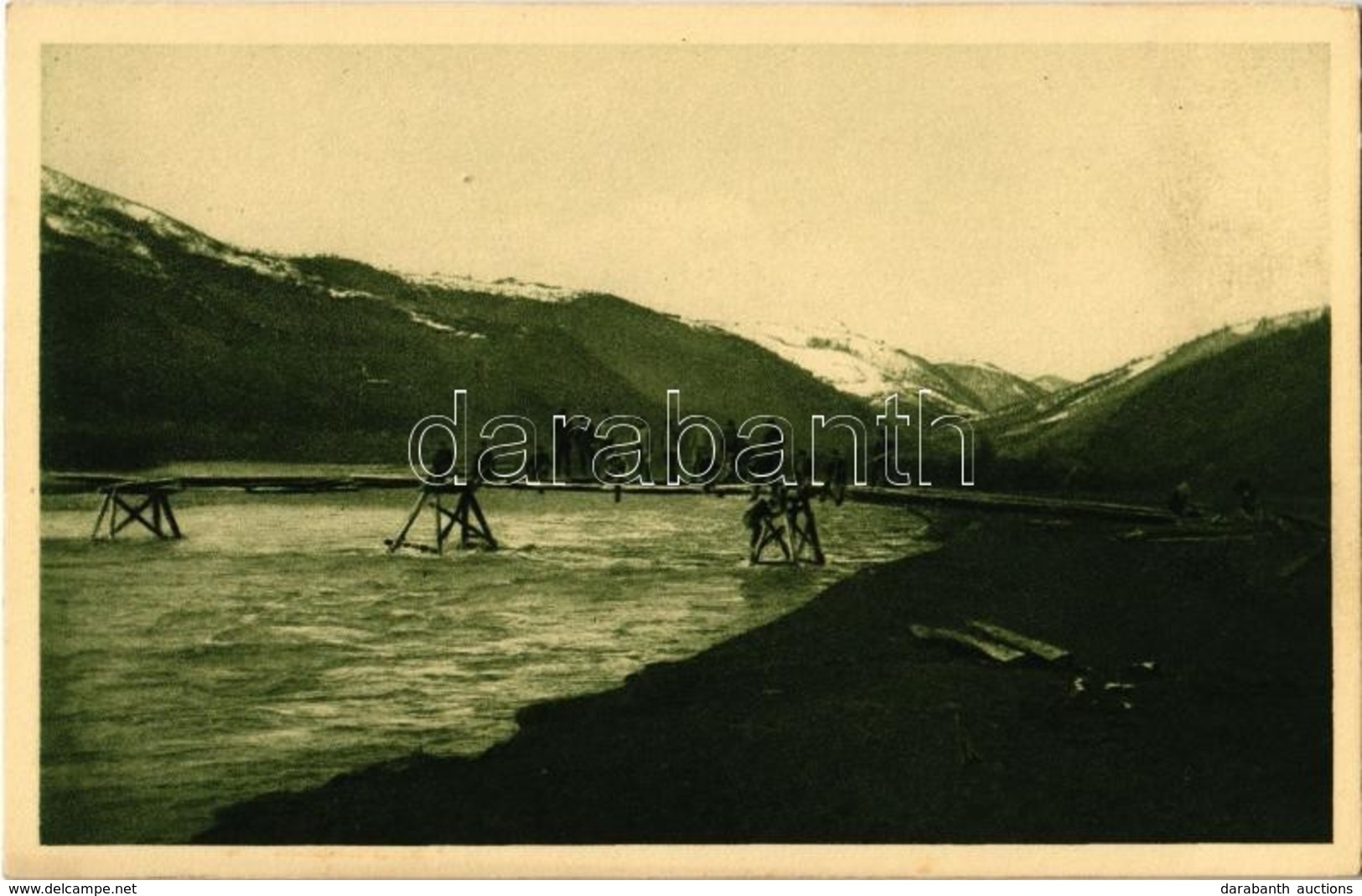 ** T2 Nothbrücke über Den Fluss, Nagyag Bei Huszt März 1915 / Lávka Z Nouze Prés Réku / WWI Austro-Hungarian K.u.K. Mili - Non Classés