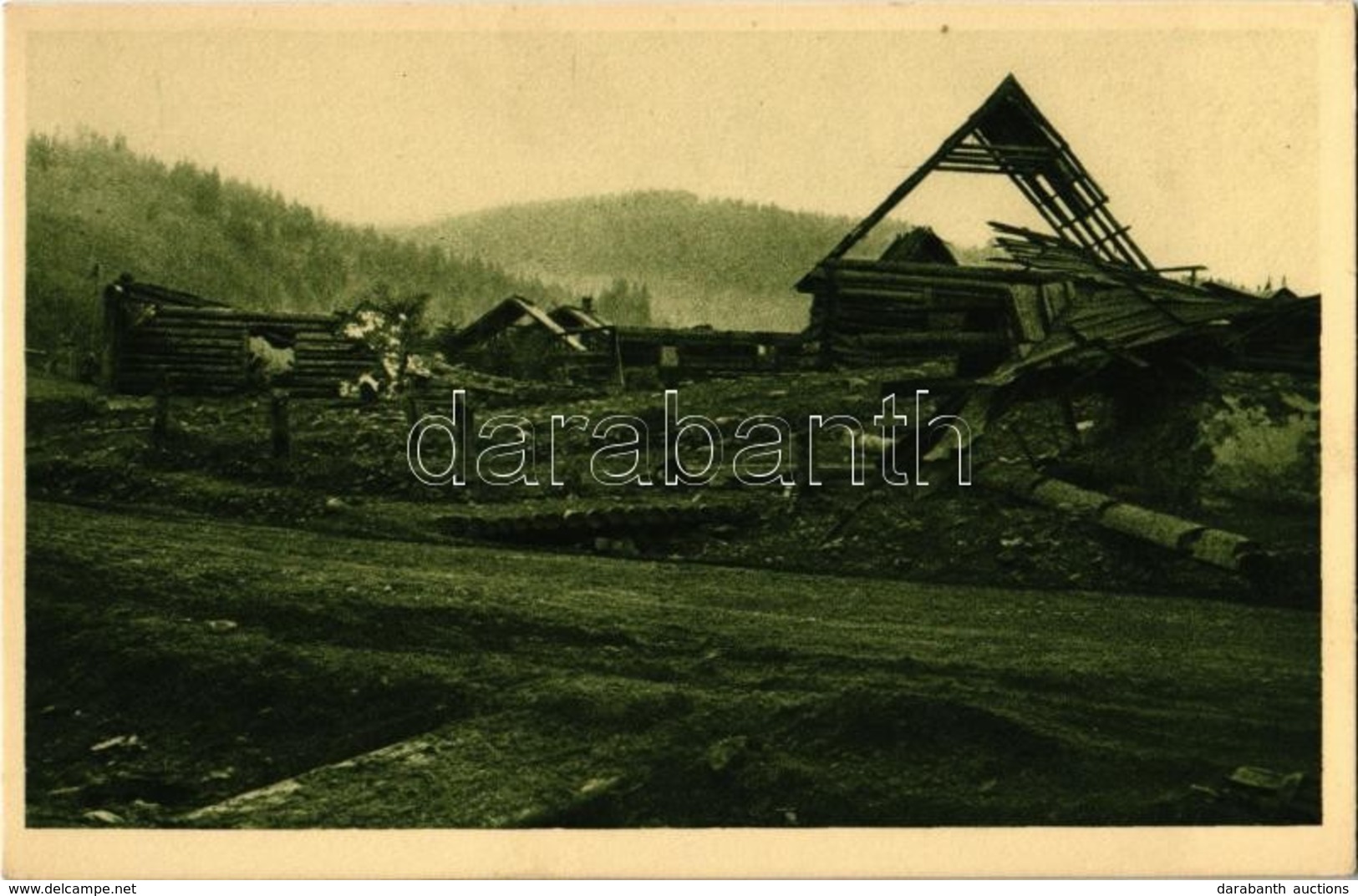 ** T2 Wiszkow Ruinen 1915 / Wiszkow, Trosky 1915 / WWI Austro-Hungarian K.u.K. Military, Ruins In Wyszkow - Non Classés