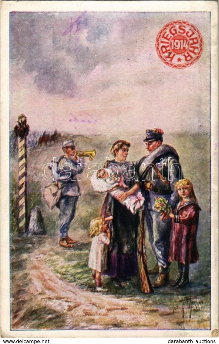 * T2/T3 1915 Kriegsjahr 1914 / WWI Austro-Hungarian K.u.K. And German Military Art Postcard, Artist Signed (EK) - Non Classés