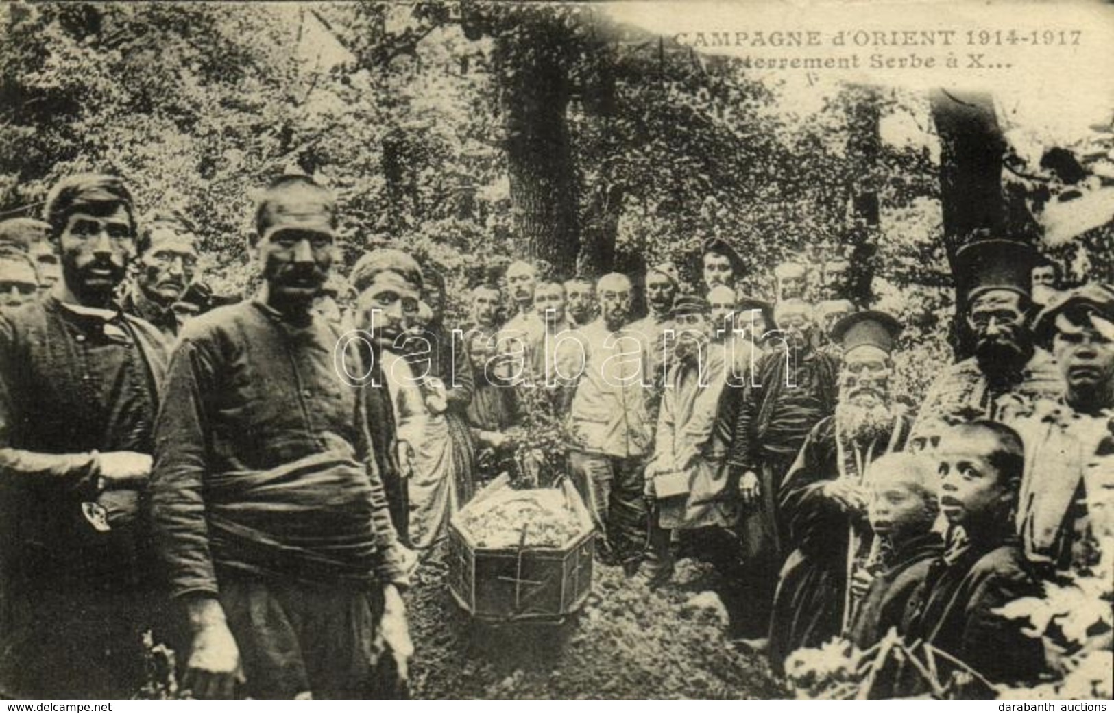 * T1/T2 1918 Campnagne D'Orient 1914-1917, Enterrement Serbe A X... / WWI Military, Burial Of A Serbian Soldier - Non Classés