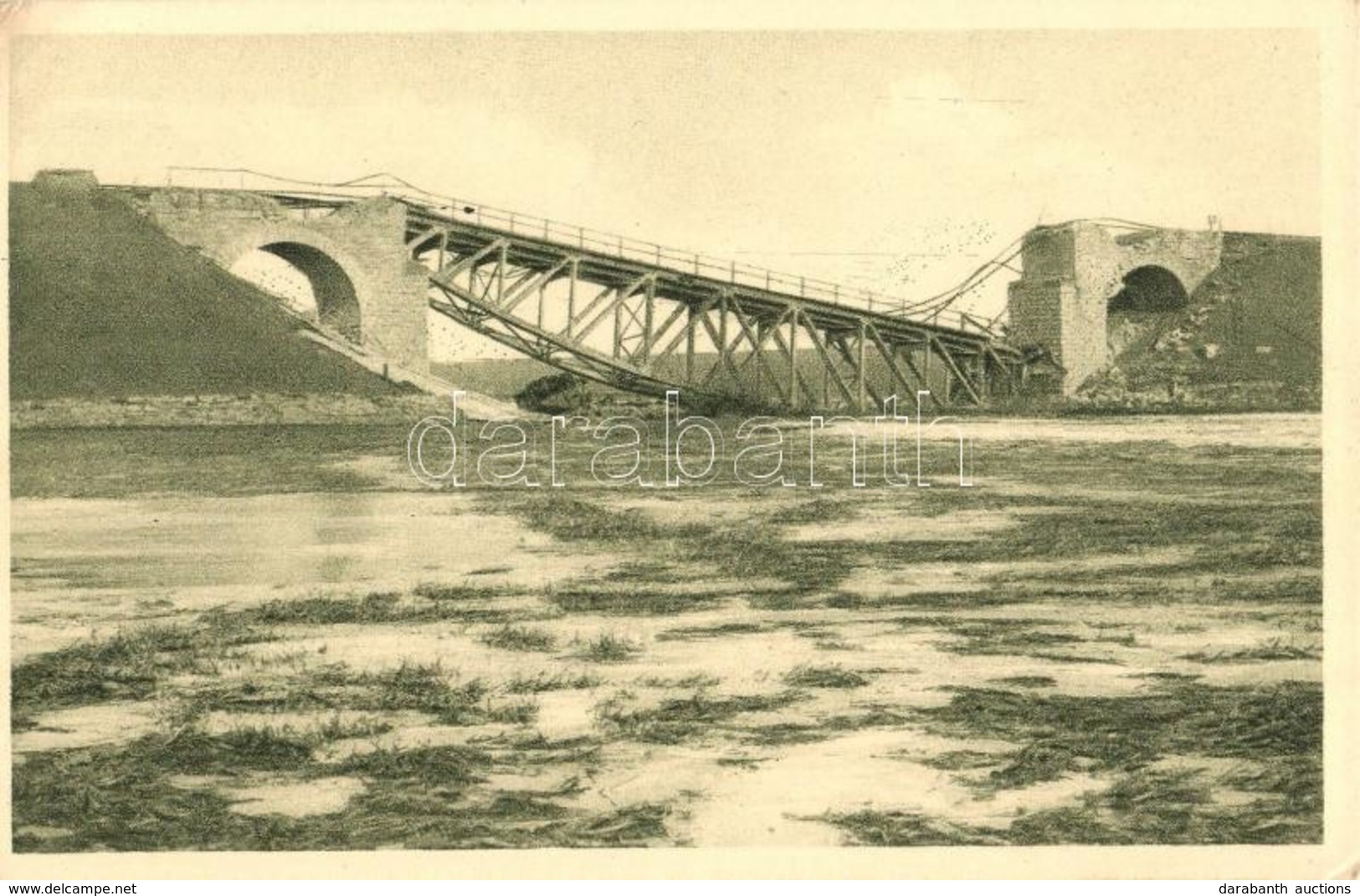 ** T2/T3 Weltkrieg 1914-1916.  Gesprengte Eisenbahnbrücke Am Strypa-Fluss / Vyhozeny Zeleznicní Most Na Rece Strype 1915 - Non Classés