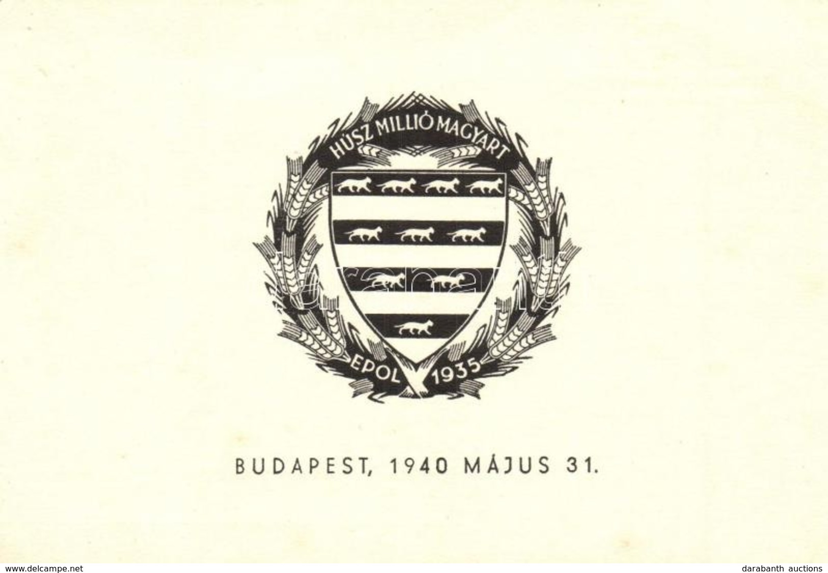 ** T2/T3 Húsz Millió Magyart EPOL 1935. A Budapesti Egészségpolitikai Társaság Propaganda Reklámlapja / Budapest Health  - Unclassified