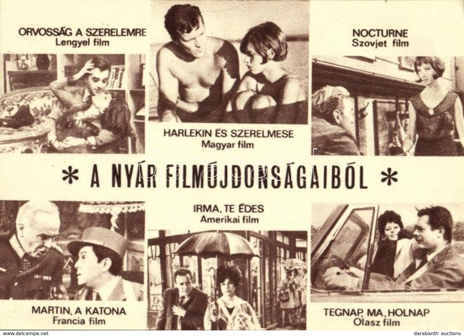 ** T2 'A Nyár Filmújdonságaiból' MOKÉP (Mozgókép-forgalmazási Vállalat) Reklámlap, Mozi / Hungarian Film Distributor's A - Unclassified