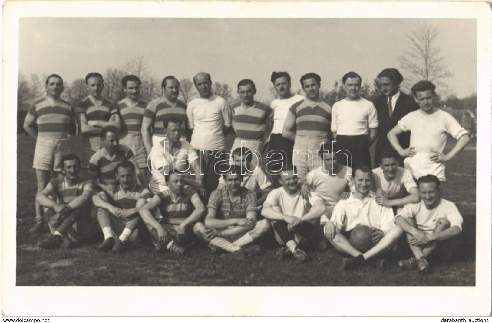 * T2 1947 Csurgó Torna Klub öregei, Labdarúgócsapat, Foci. Hátoldalon Feliratozva. Bokán Árpád Fényképész Mester / Hunga - Ohne Zuordnung