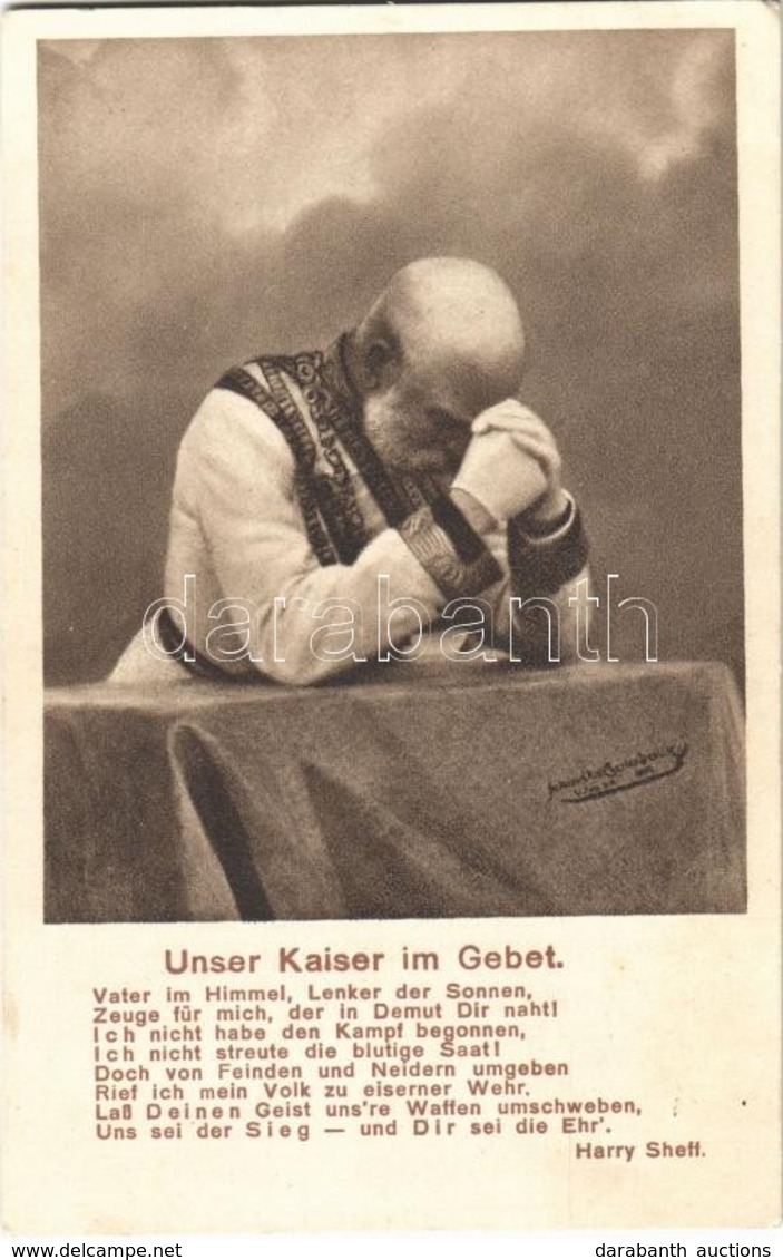 ** T1/T2 Unser Kaiser Im Gebet / Franz Joseph I, Prayer - Zonder Classificatie