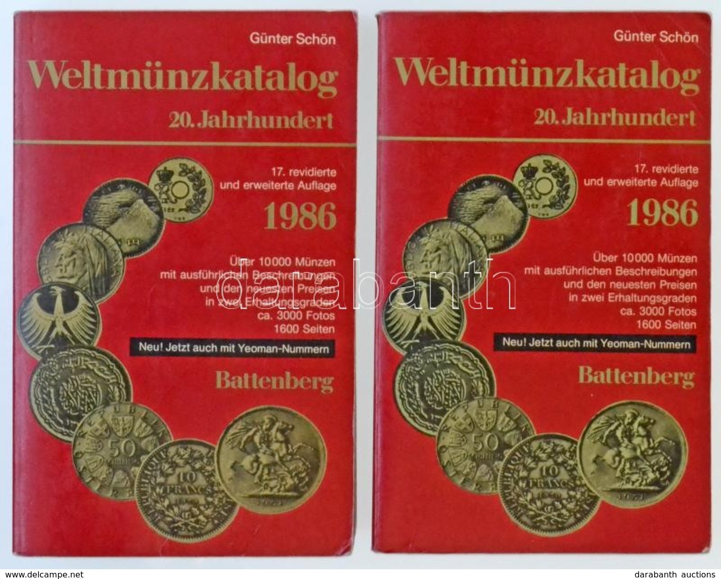 Günter Schön: Weltmünzkatalog 20. Jahrhundert. 17. Auflage, München,1986. Két Kötetben, Használt állapotban. - Non Classés