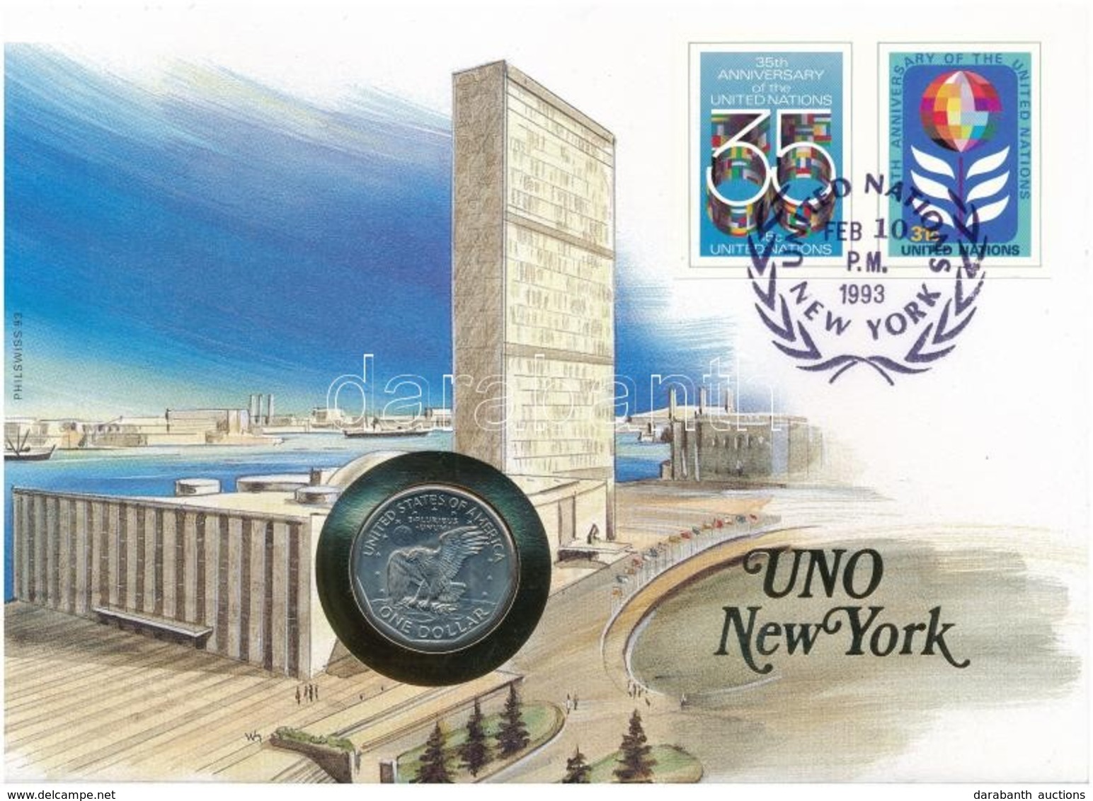 Amerikai Egyesült Államok / 'ENSZ New York' 1979. 1$ Felbélyegzett Borítékban, Bélyegzéssel, Német Nyelvű Leírással T:1  - Unclassified