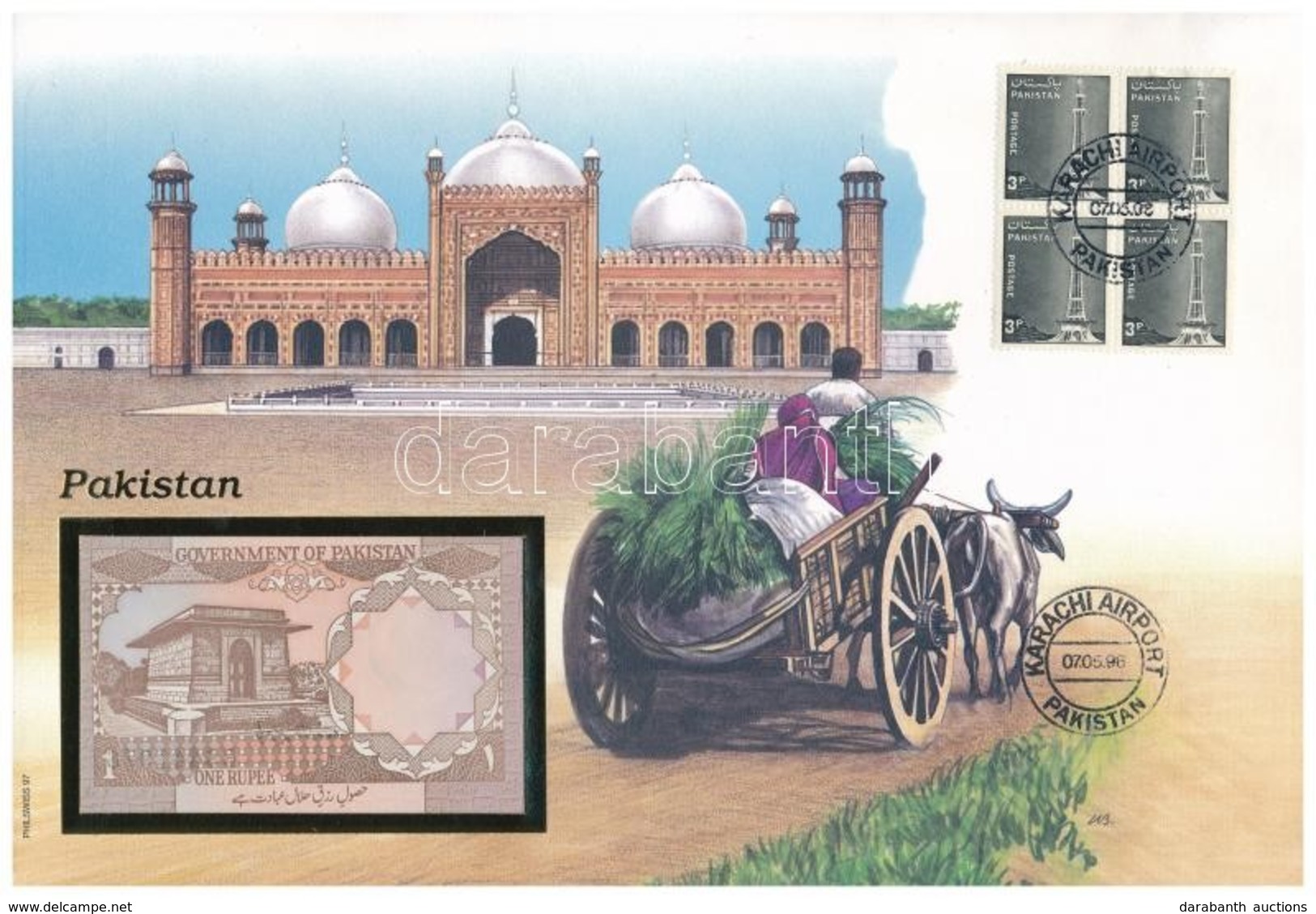 Pakisztán 1981-1983. 1R Borítékban, Alkalmi Bélyeggel és Bélyegzéssel T:I
Pakistan 1981-1983. 1 Rupee In Envelope With S - Zonder Classificatie