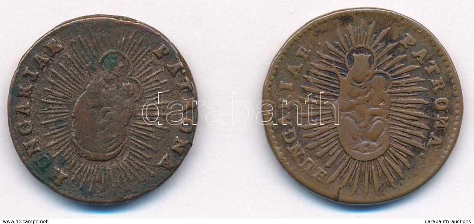 1763-1766. Rézdenár 'Mária Terézia / Zárt Korona' (2xklf) T:2-,3 Ph. - Ohne Zuordnung