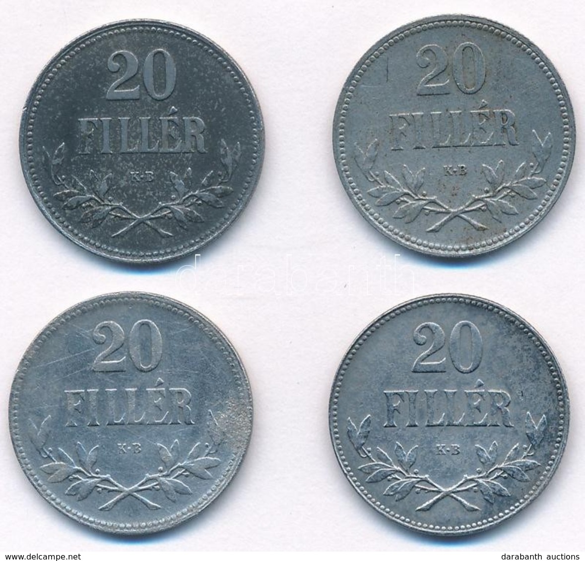 1916-1920KB 20f Fe (4xklf) T:1-,2 - Ohne Zuordnung