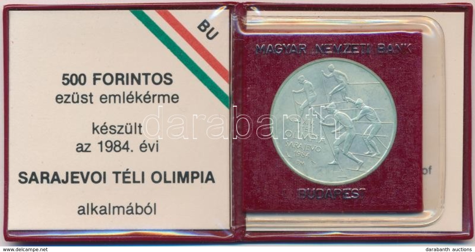 1984. 500Ft Ag 'Sarajevoi Téli Olimpia' Eredeti Tokban, Tanúsítvánnyal T:BU 
Adamo EM76 - Non Classés