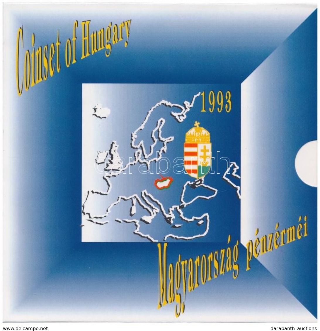 1993. 10f-200Ft (11xklf) Forgalmi Sor Dísztokban, Benne 200Ft Ag 'MNB', 'Magyarország Pénzérméi' Sorozat T:BU Adamo FO26 - Non Classés