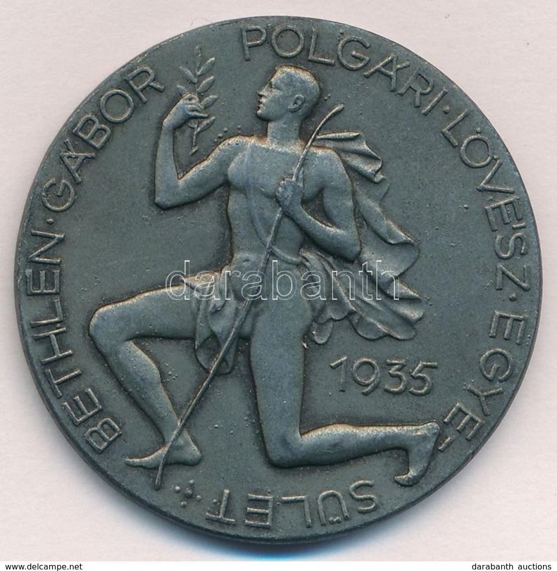 1935. 'Bethlen Gábor Polgári Lövész Egyesület' Hadifém Sport Emlékérem (41mm) T:1- - Unclassified