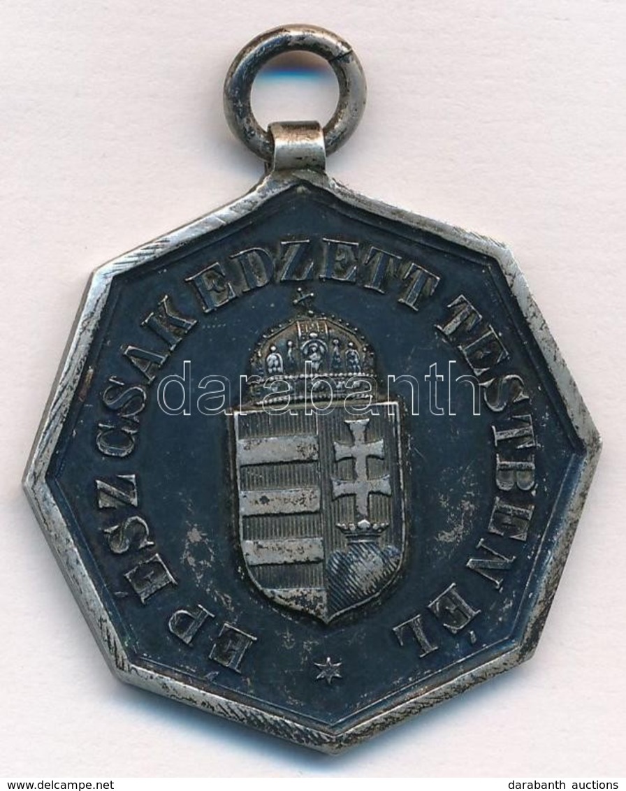 DN 'Ép ész Csak Edzett Testben él / Szabadkai Sport-Egylet 1894 - Verseny Díj' Jelzett Ag Díjérem (14,48g/0.800/36x33mm) - Non Classés