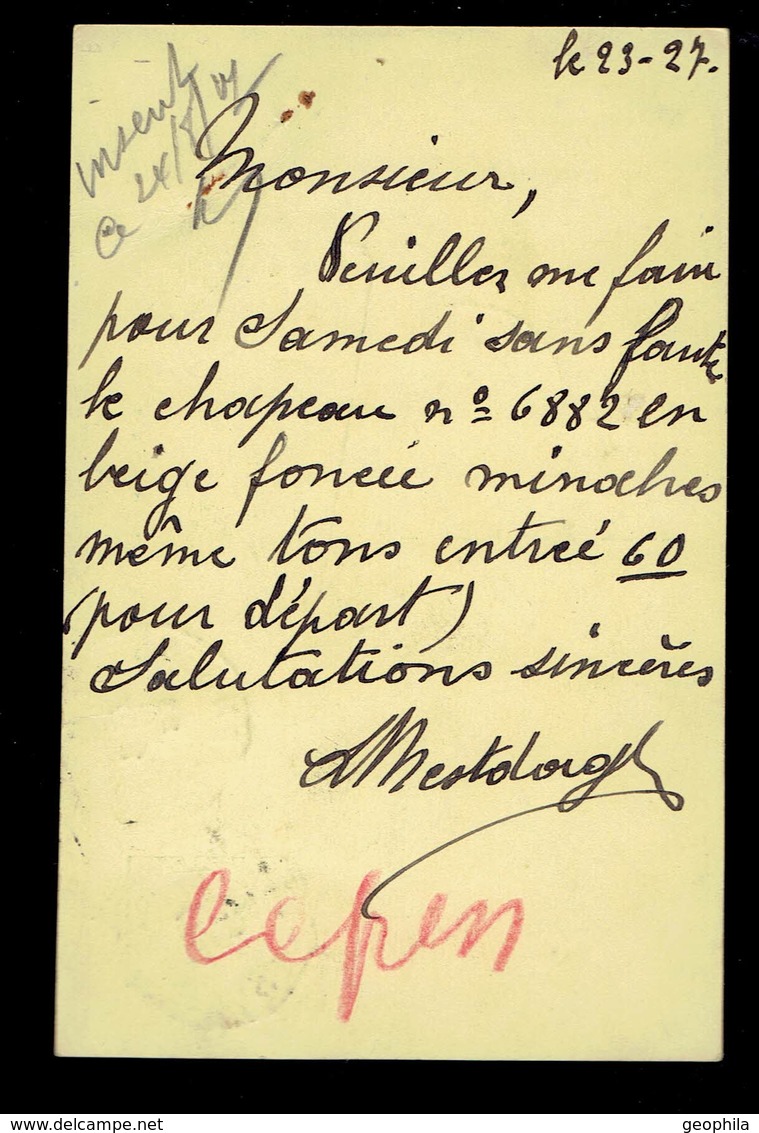 CP 79 De Griffe " Exprès " + 205 Blankenberghe 23 VIII 1927 => Bruxelles Exprès Manuscrit En Rouge Au Dos - Cartes Postales 1909-1934