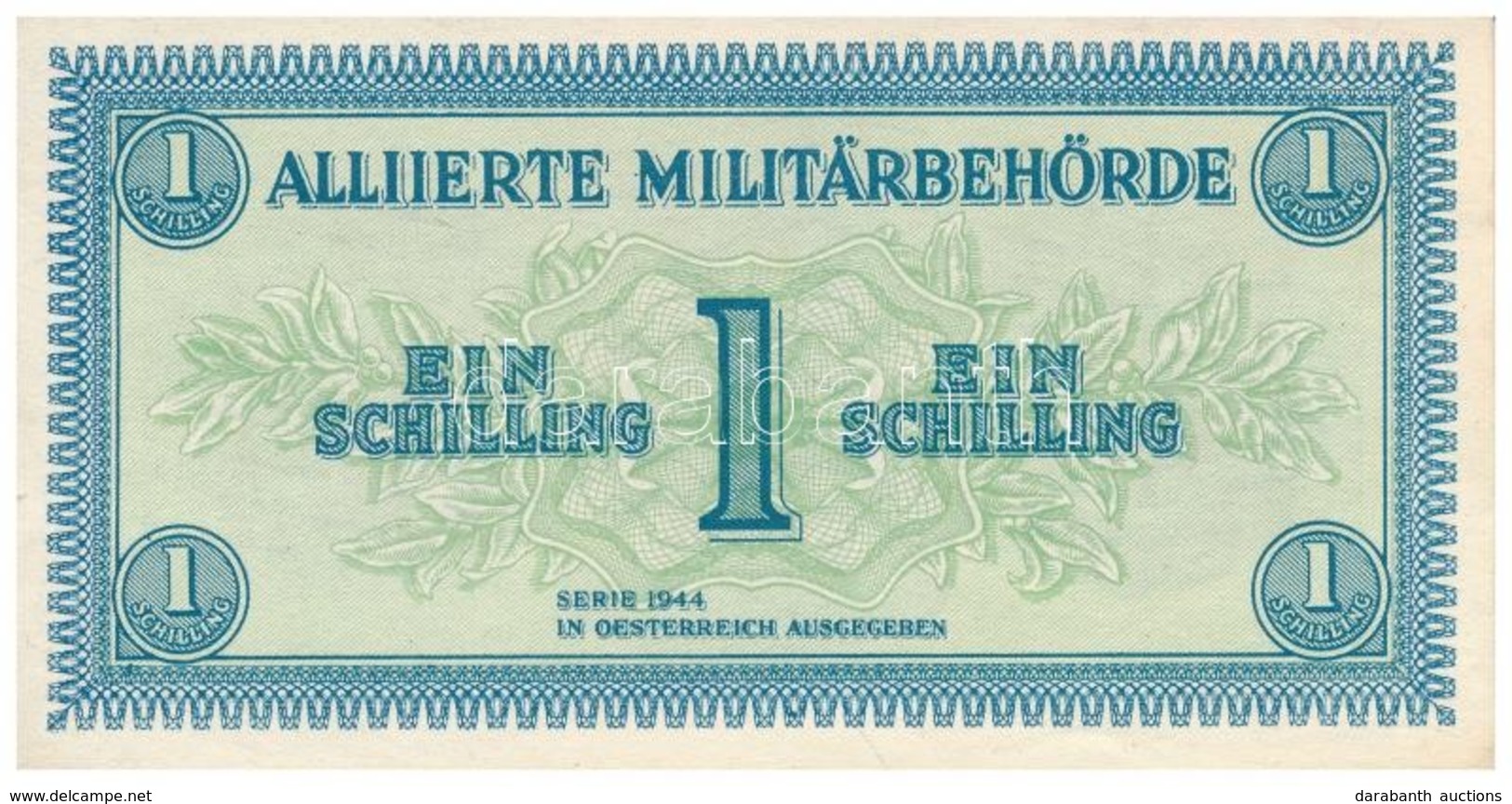 Ausztria / Szövetséges Megszállás 1944. 1Sch T:I 
Austria / Allied Occupation 1944. 1 Schilling C:UNC 
Krause 103 - Unclassified