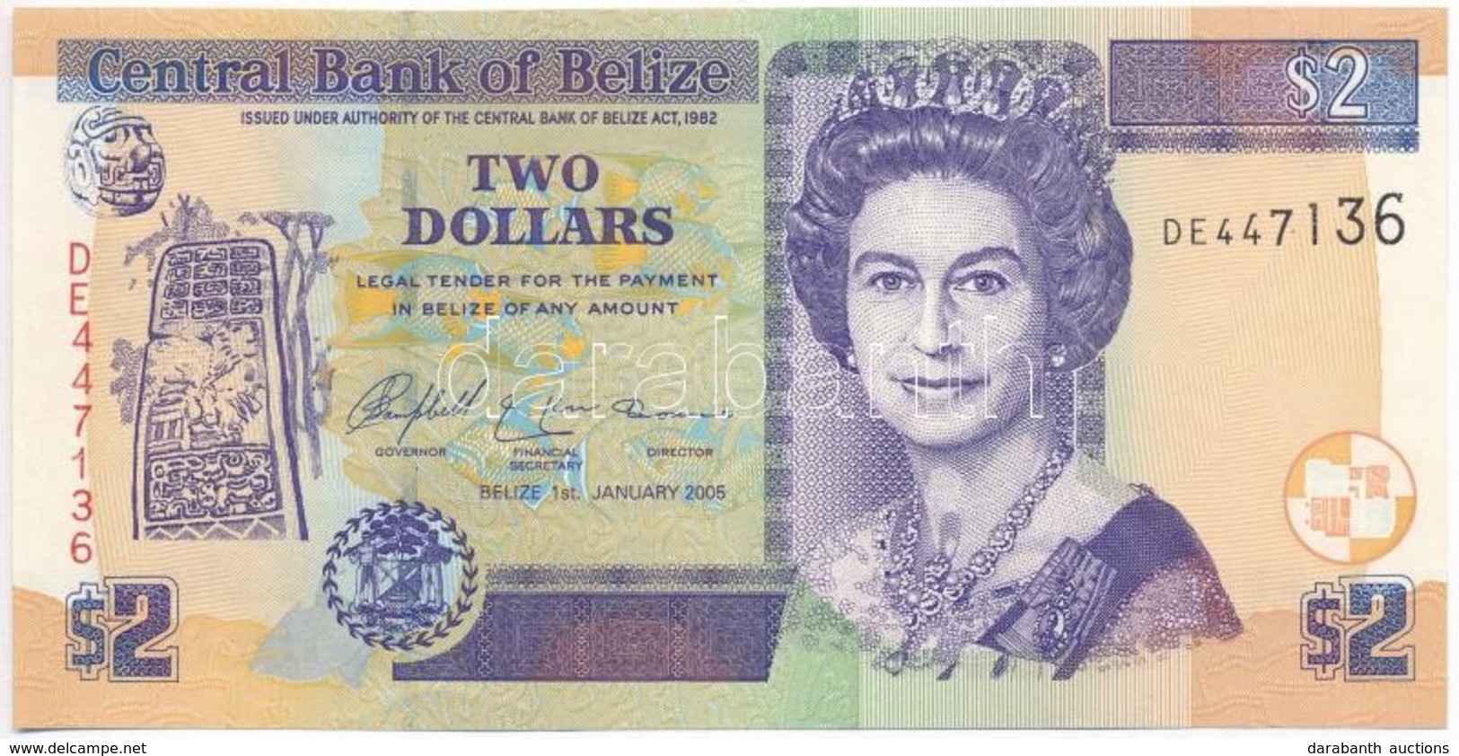 Belize 2005. 2$ T:I
Belize 2005. 2 Dollars C:UNC - Unclassified