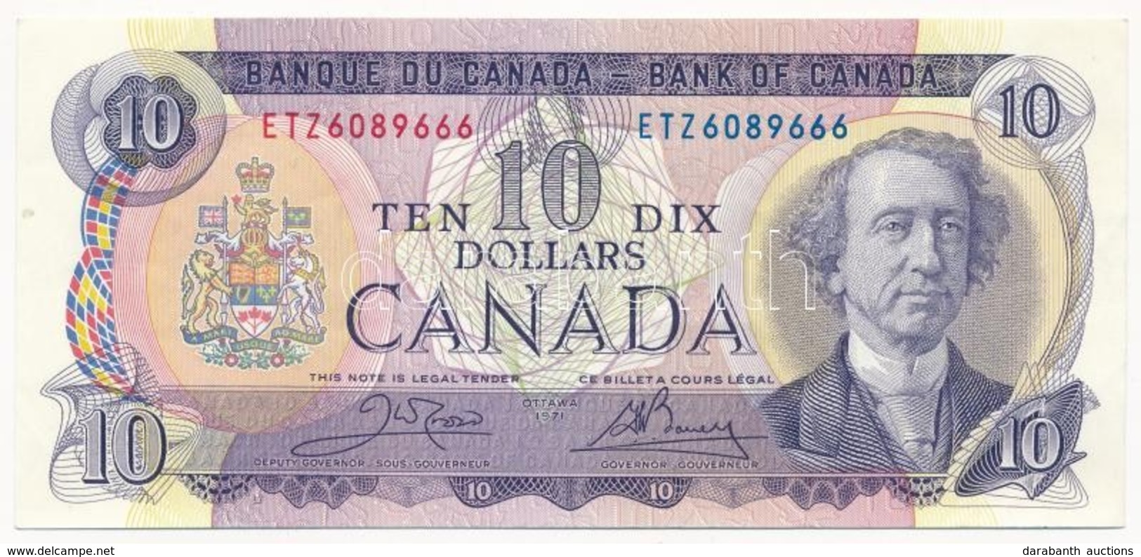 Kanada 1971. 10$ T:I- Canada 1971. 10 Dollars C:AU Krause KM#88 - Unclassified