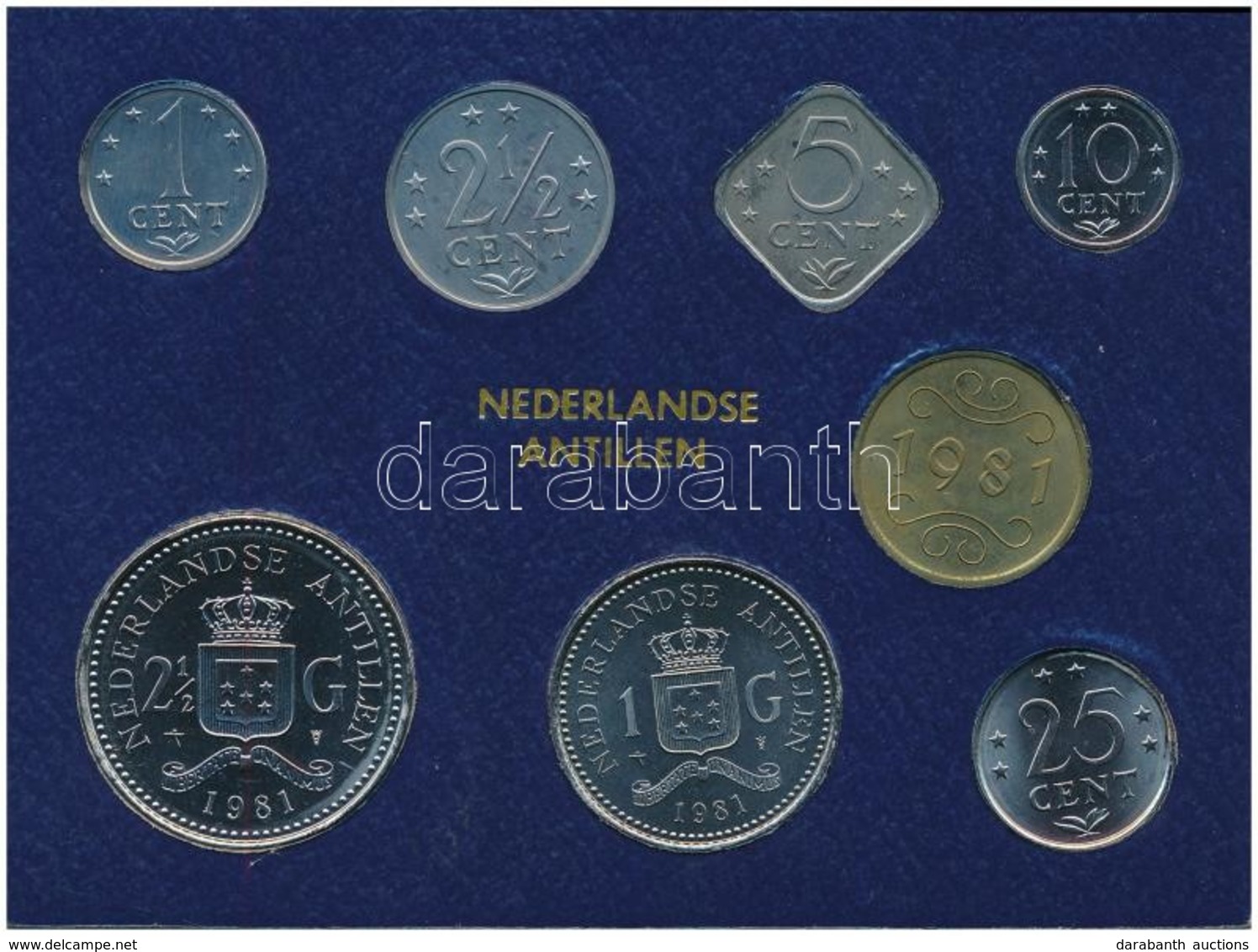 Hollandia 1981. 1c-2 1/2G (6klf Db) + Zseton Forgalmi Sor Szettben T:1
Netherlands 1981. 1 Cent - 2 1/2 Gulden (6xdiff)  - Ohne Zuordnung