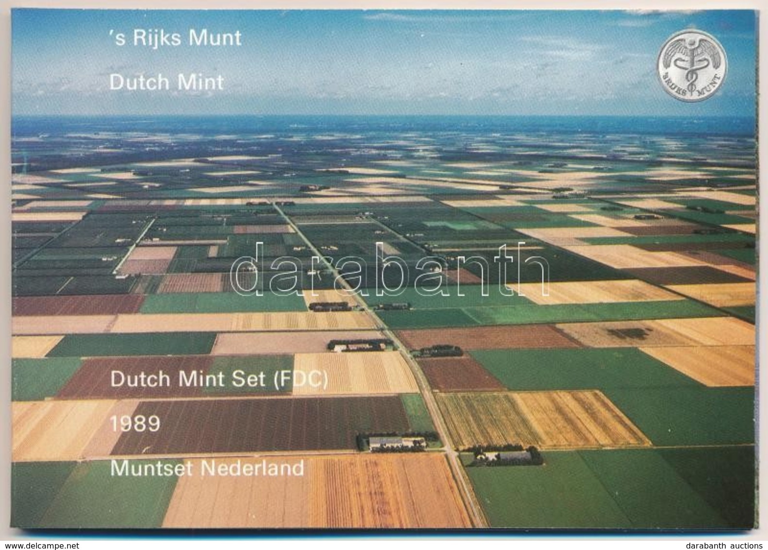 Hollandia 1989. 5c-5G (6xklf) + 'Flevoland' Emlékérem Forgalmi Sor Karton Dísztokban T:1 Netherlands 1989. 5 Cents - 5 G - Non Classés