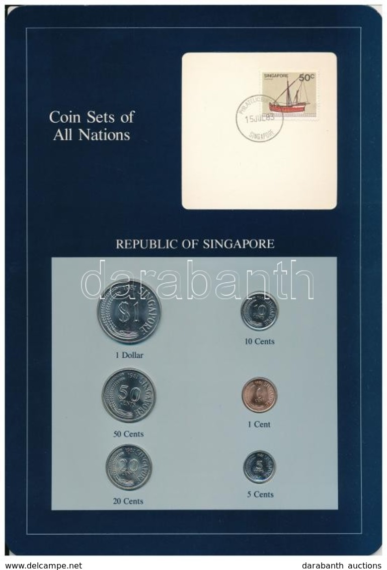 Szingapúr 1981-1982. 1c-1D (6xklf), 'Coin Sets Of All Nations' Forgalmi Szett Felbélyegzett Kartonlapon T:1,1-
Singapore - Zonder Classificatie