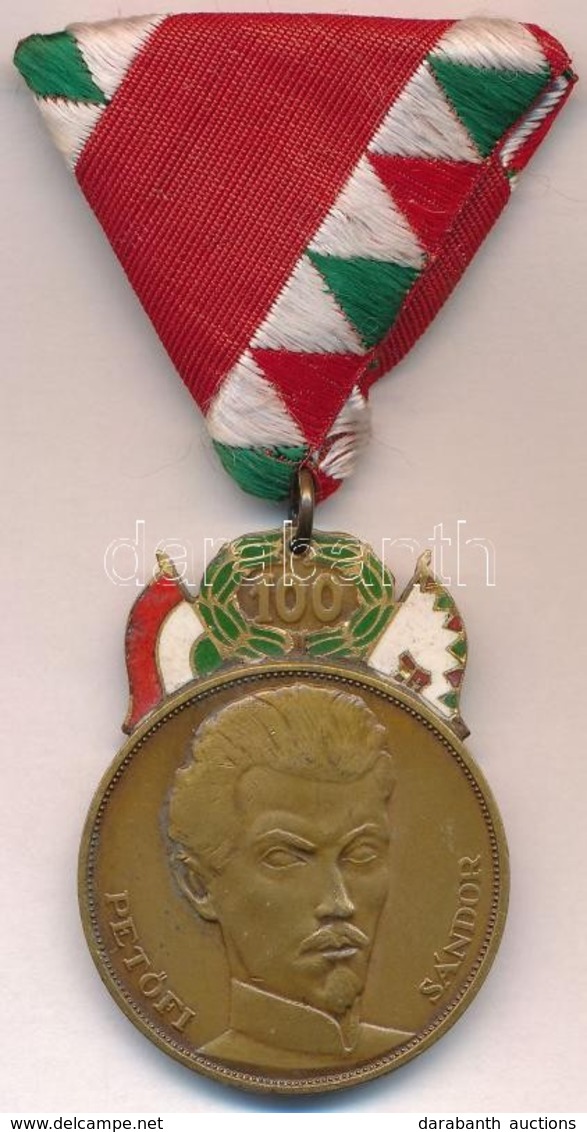 1948. '48-as Díszérem' Zománcozott Br Kitüntetés Mellszalaggal T:2 
Hungary 1948. 'Medal Of Honour '48' Enamelled Br Dec - Autres & Non Classés