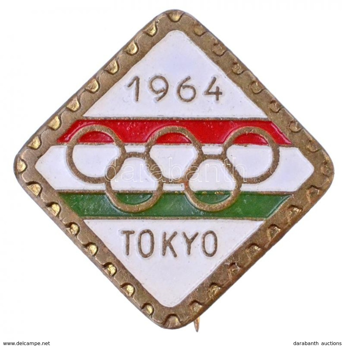 1964. 'Tokyo Olimpia' Zománcozott Jelvény (16x16mm) T:1 - Non Classés