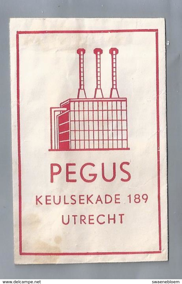 Suikerzakje.- UTRECHT. PEGUS, KEULSEKADE 189. Sugar Sucre Zucchero Zucker - Suiker