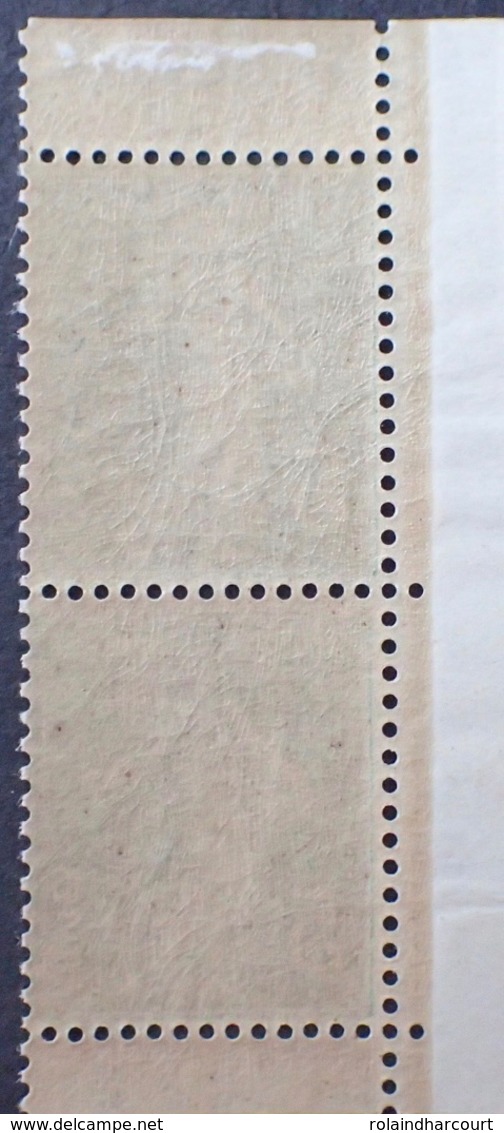 R1189/340 - 1907 - TYPE SEMEUSE - PAIRE VERTICALE DE CARNET - N°137c TIMBRES NEUFS** - Ungebraucht