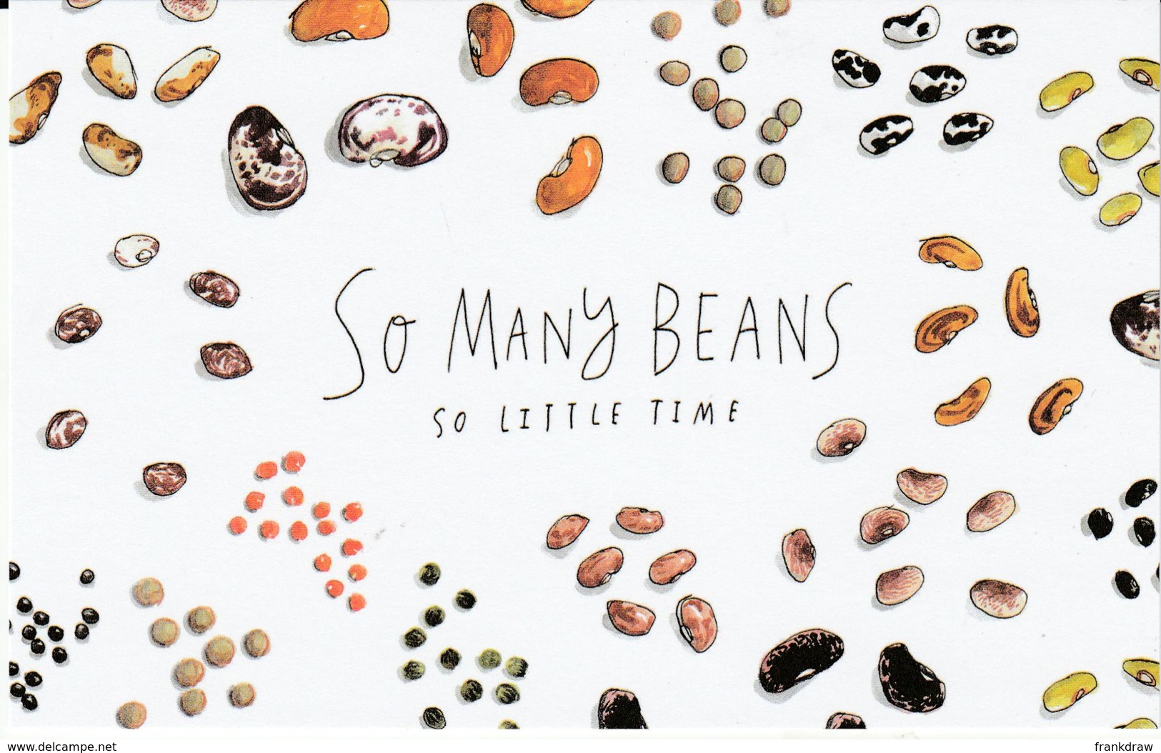 Postcard - Art - Wendy MacNaughton - So Many Beans - So Little Time - New - Unclassified