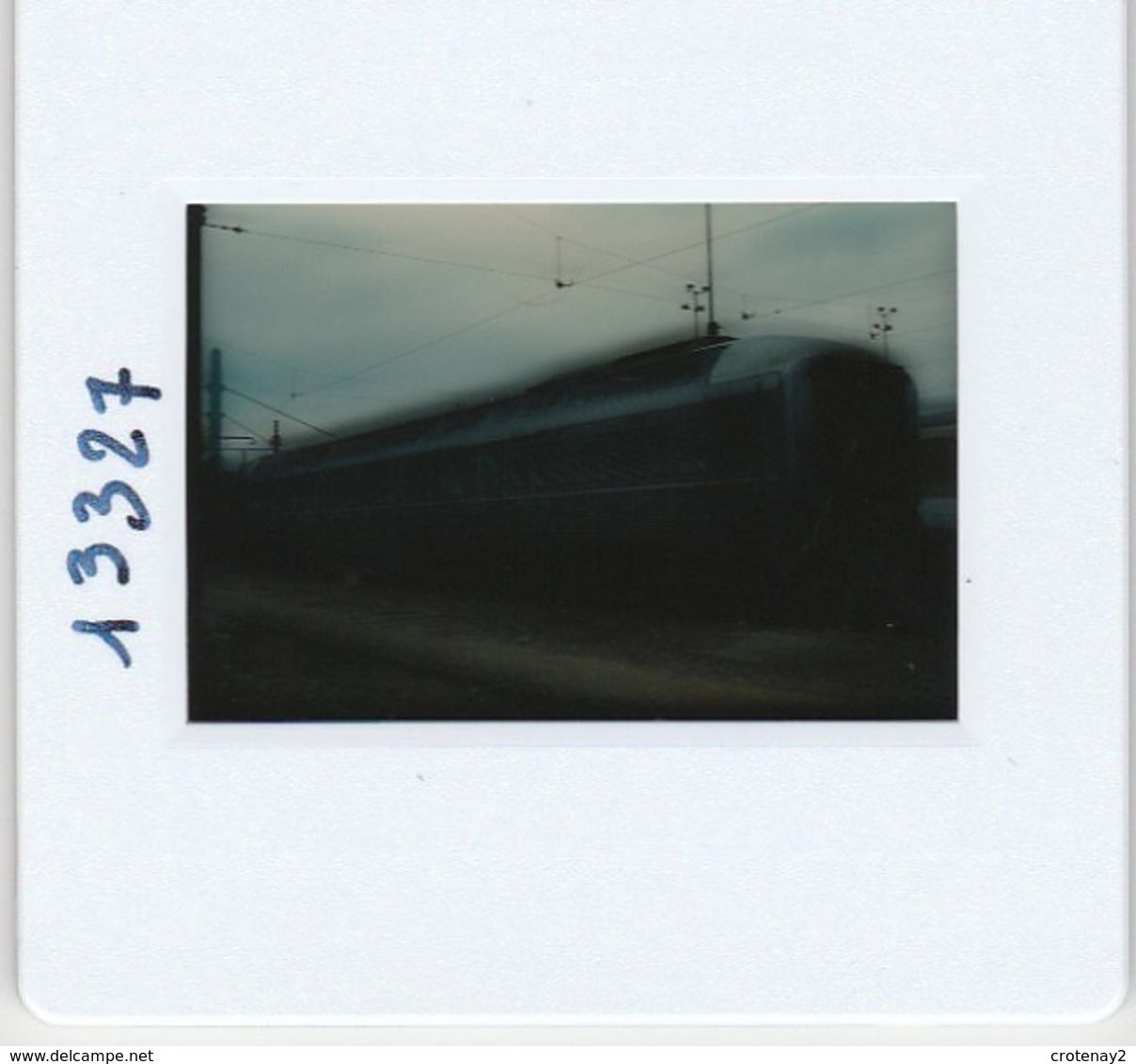 Photo Diapo Diapositive Slide Train Wagon Voiture INOX SNCF 9989091 à Masséna Le 03/07/1996 VOIR ZOOM - Dias